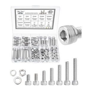 image:imageMr Pen Nuts and Bolts Assortment Kit 120 pcs Stainless Steel  M6 Screws 7 Sizes 1035mmHex Socket Head Cap Screws Assorted Nuts and Bolts Nut Bolt and Washer Assortment120 pcs  M67 Sizes 1035mm