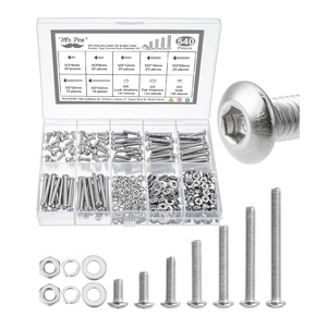 image:imageMr Pen Nuts and Bolts Assortment Kit 120 pcs Stainless Steel  M6 Screws 7 Sizes 1035mmHex Socket Head Cap Screws Assorted Nuts and Bolts Nut Bolt and Washer Assortment540 pcs  M37 Sizes 630mm
