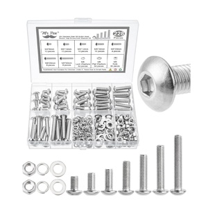 image:imageMr Pen Nuts and Bolts Assortment Kit 120 pcs Stainless Steel  M6 Screws 7 Sizes 1035mmHex Socket Head Cap Screws Assorted Nuts and Bolts Nut Bolt and Washer Assortment228 pcs  M57 Sizes 830mm