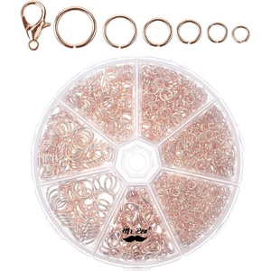 image:imageMr Pen Open Jump Rings Set 1014 pcs  Champagne Metal Jump Rings with Lobster Clasps 6 Assorted Sizes 410 mm Jewelry Making Findings for DIY Crafts BraceletsChampagne