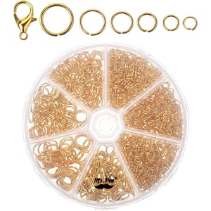 image:imageMr Pen Open Jump Rings Set 1014 pcs  Champagne Metal Jump Rings with Lobster Clasps 6 Assorted Sizes 410 mm Jewelry Making Findings for DIY Crafts BraceletsGold