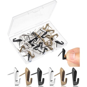 image:imageMr Pen Push Pin Hooks for Hanging Pictures 30 Pack  Decorative Push Pins for Wall Tacks Wall Pins for Hanging and Bulletin Board SilverBronzeBlack