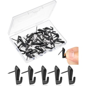 image:imageMr Pen Push Pin Hooks for Hanging Pictures 30 Pack Black  Decorative Push Pins for Wall Tacks Wall Pins for Hanging and Bulletin Board
