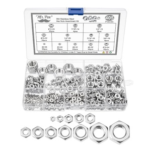image:imageMr Pen SAE Hex Nuts Assortment Kit 405 pcs Stainless Steel