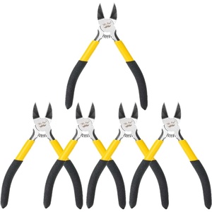 image:imageMr Pen Wire Cutter 6 Inch 5 Pack Green amp Ivory Ergonomic Rubber Handle  Spring Loaded Wire Cutters for Crafting Snips Flush Cut Pliers Diagonal Cutting PliersYellow  Springloaded