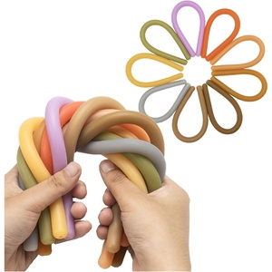 image:imageMr Pen Monkey Noodle Fidget Toy 18 Pack Colorful  Monkey Noodles Fidget Toy Strong and Durable High Elasticity Non Toxic Stretches Up to 5 Feet Christmas GiftVintage Colors
