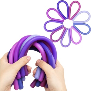image:imageMr Pen Monkey Noodle Fidget Toy 18 Pack Colorful  Monkey Noodles Fidget Toy Strong and Durable High Elasticity Non Toxic Stretches Up to 5 Feet Christmas GiftPurple Shades