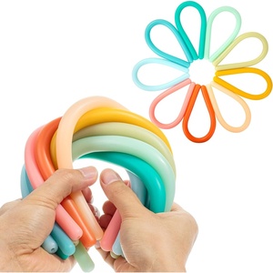 image:imageMr Pen Monkey Noodle Fidget Toy 18 Pack Colorful  Monkey Noodles Fidget Toy Strong and Durable High Elasticity Non Toxic Stretches Up to 5 Feet Christmas GiftOcean Shades