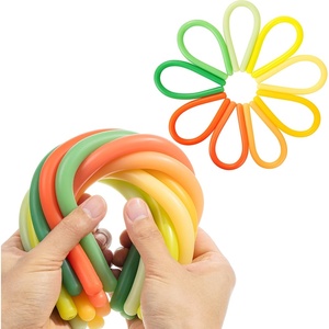 image:imageMr Pen Monkey Noodle Fidget Toy 18 Pack Colorful  Monkey Noodles Fidget Toy Strong and Durable High Elasticity Non Toxic Stretches Up to 5 Feet Christmas GiftTropical Shades