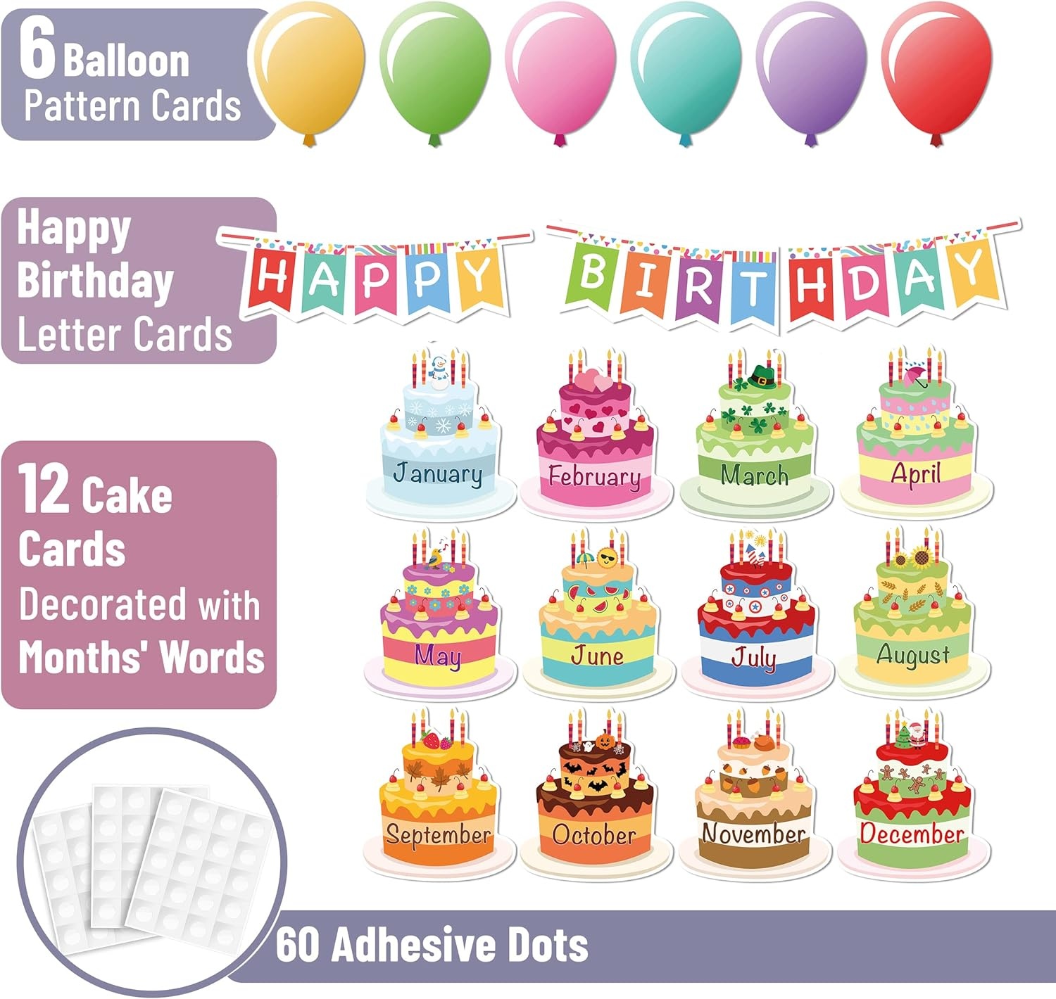image:imageMr Pen Happy Birthday Bulletin Board Set 20 Pcs  Decorations for Classroom and Birthday BoardMulti Color