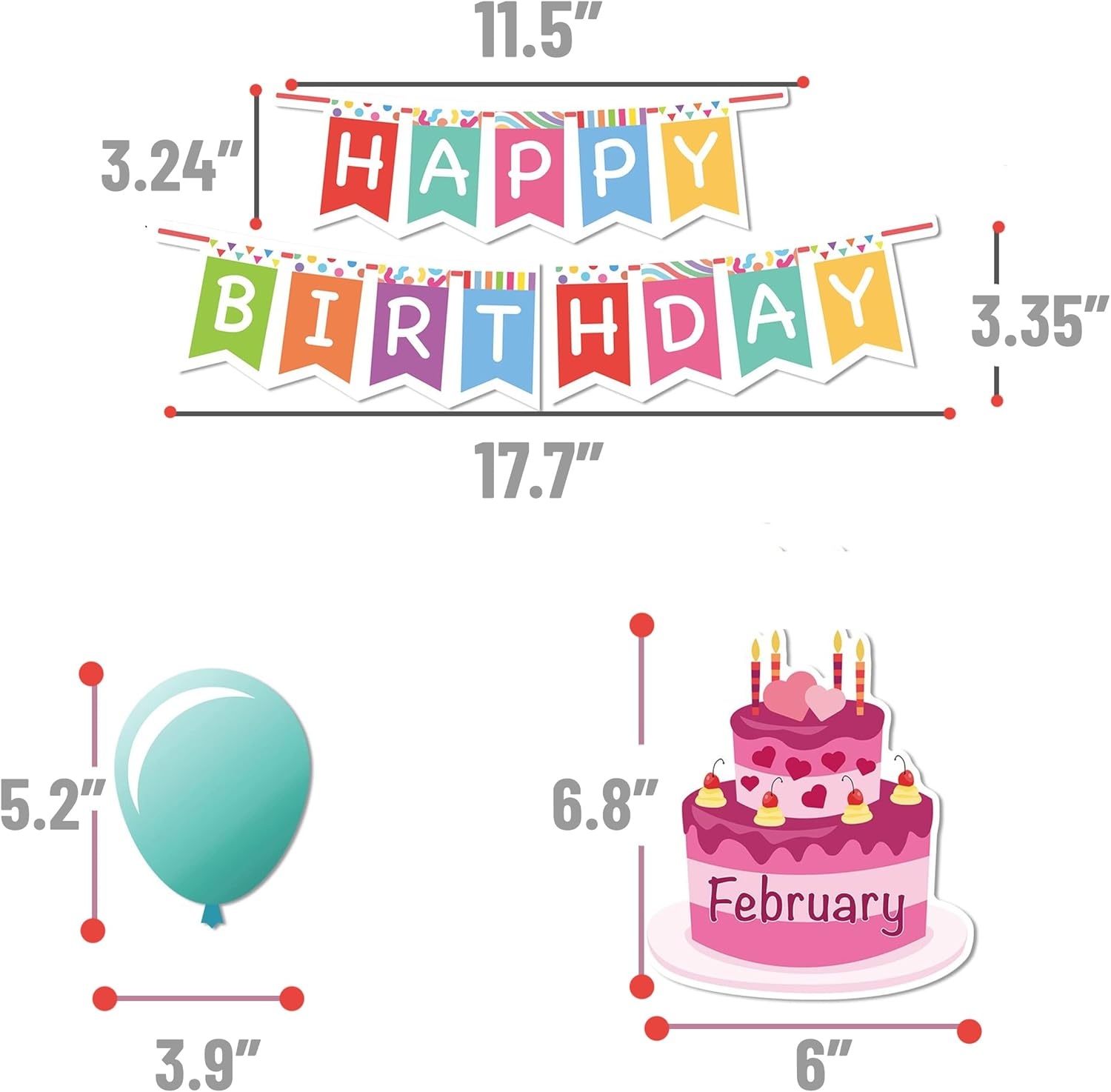 image:imageMr Pen Happy Birthday Bulletin Board Set 20 Pcs  Decorations for Classroom and Birthday BoardMulti Color