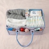image:imageMr Pen Baby Diaper Caddy Organizer Beige Medium  Nursery Storage Bin and Car Organizer for Diapers and Baby WipesBlue Inside