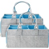 image:imageMr Pen Baby Diaper Caddy Organizer Beige Medium  Nursery Storage Bin and Car Organizer for Diapers and Baby WipesBlue Inside