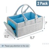 image:imageMr Pen Baby Diaper Caddy Organizer Beige Medium  Nursery Storage Bin and Car Organizer for Diapers and Baby WipesBlue Inside