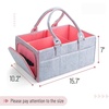 image:imageMr Pen Baby Diaper Caddy Organizer Beige Medium  Nursery Storage Bin and Car Organizer for Diapers and Baby WipesPink Inside