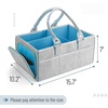 image:imageMr Pen Baby Diaper Caddy Organizer Gray Blue Inside  Nursery Storage Bin and Car Organizer for Diapers and Baby WipesBlue Inside
