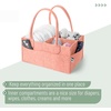 image:imageMr Pen Baby Diaper Caddy Organizer Gray Blue Inside  Nursery Storage Bin and Car Organizer for Diapers and Baby WipesCoral