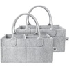 image:imageMr Pen Baby Diaper Caddy Organizer Gray Blue Inside  Nursery Storage Bin and Car Organizer for Diapers and Baby WipesGray