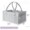 image:imageMr Pen Baby Diaper Caddy Organizer Gray Blue Inside  Nursery Storage Bin and Car Organizer for Diapers and Baby WipesGray