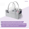 image:imageMr Pen Baby Diaper Caddy Organizer Gray Blue Inside  Nursery Storage Bin and Car Organizer for Diapers and Baby WipesGray