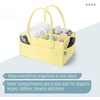 image:imageMr Pen Baby Diaper Caddy Organizer Gray Blue Inside  Nursery Storage Bin and Car Organizer for Diapers and Baby WipesLemon Glow