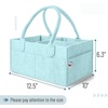 image:imageMr Pen Baby Diaper Caddy Organizer Gray Blue Inside  Nursery Storage Bin and Car Organizer for Diapers and Baby WipesMint Whisper