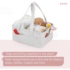 image:imageMr Pen Baby Diaper Caddy Organizer Gray Blue Inside  Nursery Storage Bin and Car Organizer for Diapers and Baby WipesPatterned Gray