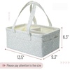 image:imageMr Pen Baby Diaper Caddy Organizer Gray Blue Inside  Nursery Storage Bin and Car Organizer for Diapers and Baby WipesPatterned Gray