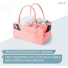 image:imageMr Pen Baby Diaper Caddy Organizer Gray Blue Inside  Nursery Storage Bin and Car Organizer for Diapers and Baby WipesPink