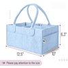 image:imageMr Pen Baby Diaper Caddy Organizer Gray Blue Inside  Nursery Storage Bin and Car Organizer for Diapers and Baby WipesSky Bliss