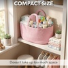 image:imageMr Pen Baby Diaper Caddy Organizer Pink  Rope Nursery Storage Bin and Car Organizer Portable Holder Tote Bag for Changing Table Travel Baby Shower Gifts