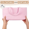 image:imageMr Pen Baby Diaper Caddy Organizer Pink  Rope Nursery Storage Bin and Car Organizer Portable Holder Tote Bag for Changing Table Travel Baby Shower Gifts