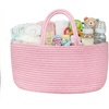 image:imageMr Pen Baby Diaper Caddy Organizer Pink  Rope Nursery Storage Bin and Car Organizer Portable Holder Tote Bag for Changing Table Travel Baby Shower Gifts