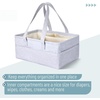 image:imageMr Pen Baby Diaper Caddy Organizer Pink with Star Pattern  Portable Car Caddy for Changing Table and NurseryGray with Cute Pattern