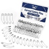 image:imageMr Pen Curved Safety Pins 09 Inch 200 Pack  Stainless Steel Pins for Basting Lightweight Fabrics Quilting Sewing Small Repairs Craft ProjectsSilver