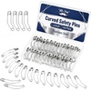image:imageMr Pen Curved Safety Pins 09 Inch 200 Pack  Stainless Steel Pins for Basting Lightweight Fabrics Quilting Sewing Small Repairs Craft ProjectsSilver