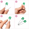 image:imageMr Pen Diaper Pins 22 100 pcs Stainless Steel Plastic Head  Nappy Pins with Safe Locking Closures for Crafts Colorful Laundry Pins