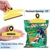 image:imageMr Pen Magnetic Bag Clips 4 Pack 5 Wide  Heavy Duty Chip Clips for Food Storage Durable Plastic with Strong Magnet NonSlip Grip for Fridge Snacks Kitchen OfficeYellow and Gray