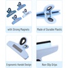 image:imageMr Pen Magnetic Bag Clips 4 Pack 5 Wide  Heavy Duty Chip Clips for Food Storage Durable Plastic with Strong Magnet NonSlip Grip for Fridge Snacks Kitchen OfficeBlue Shades