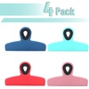 image:imageMr Pen Magnetic Bag Clips 4 Pack 5 Wide  Heavy Duty Chip Clips for Food Storage Durable Plastic with Strong Magnet NonSlip Grip for Fridge Snacks Kitchen OfficeMulticolor