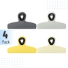 image:imageMr Pen Magnetic Bag Clips 4 Pack 5 Wide  Heavy Duty Chip Clips for Food Storage Durable Plastic with Strong Magnet NonSlip Grip for Fridge Snacks Kitchen OfficeYellow and Gray