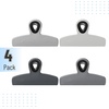 image:imageMr Pen Magnetic Bag Clips 4 Pack 5 Wide  Heavy Duty Chip Clips for Food Storage Durable Plastic with Strong Magnet NonSlip Grip for Fridge Snacks Kitchen OfficeGrey Shades