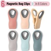 image:imageMr Pen Magnetic Chip Clips 6 Pack Airtight Seal  Reusable Bag Closers for Food Storage Snacks Bread amp Kitchen Organization Strong Plastic Clips for Refrigerator UseMuted Morandi