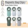 image:imageMr Pen Magnetic Chip Clips 6 Pack Airtight Seal  Reusable Bag Closers for Food Storage Snacks Bread amp Kitchen Organization Strong Plastic Clips for Refrigerator UseGreen Ombre