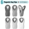 image:imageMr Pen Magnetic Chip Clips 6 Pack Airtight Seal  Reusable Bag Closers for Food Storage Snacks Bread amp Kitchen Organization Strong Plastic Clips for Refrigerator UseGray Shades