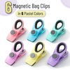 image:imageMr Pen Magnetic Chip Clips 6 Pack Airtight Seal  Reusable Bag Closers for Food Storage Snacks Bread amp Kitchen Organization Strong Plastic Clips for Refrigerator UsePastel