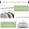 image:imageMr Pen Metal Space Saving Hangers for Clothes 4 Pack 6 Slots  360 Rotating Hooks Metal Hangers Wardrobe Organizer Magic Cascading Hanger Closet Space Saver