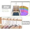 image:imageMr Pen Metal Space Saving Hangers for Clothes 8 Pack 6 Slots  360 Rotating Hooks Metal Hangers Wardrobe Organizer Magic Cascading Hanger Closet Space Saver
