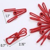 image:imageMr Pen PVCCoated Utility Clips 2 Inch 18 Pack Colorful  PVCCoated Steel Chip Bag Clips for Sealing Food Paper Holder Clothesline Clip for Laundry Hanging Kitchen BagsRed