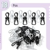 image:imageMr Pen PVCCoated Utility Clips 2 Inch 18 Pack Colorful  PVCCoated Steel Chip Bag Clips for Sealing Food Paper Holder Clothesline Clip for Laundry Hanging Kitchen BagsBlack  White